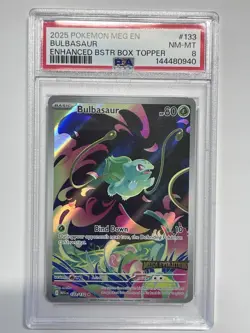 Pokemon Meg En-Mega Evolution Bulbasaur #133 Stamped Promo - NM PSA 8 - Image 1