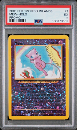 SWIRL PSA 5 2001 Pokemon Southern Islands Mew Promo 1/18 Reverse Holo Foil WOTC - Image 1