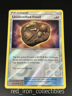 Unidentified Fossil 134/156 Reverse Holo Uncommon Trainer Ultra Prism Pokemon - Image 1