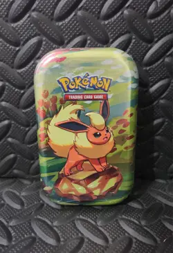 Pokemon Prismatic Evolutions Mini Tin Flareon New Sealed! - Image 1