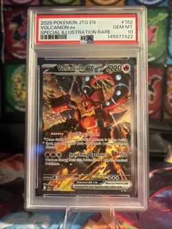 2025 Pokemon Journey Together Volcanion EX Special Illustration Rare PSA 10 #182 - Image 1