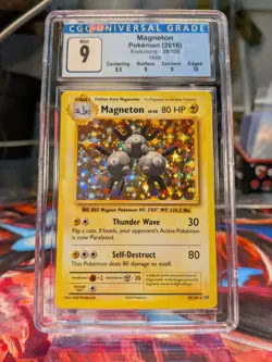 2016 POKEMON TCG XY EVOLUTIONS 38/108 MAGNETON HOLO RARE CGC MINT 9 - Image 1