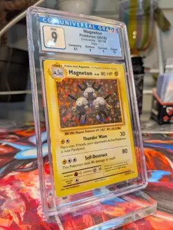 2016 POKEMON TCG XY EVOLUTIONS 38/108 MAGNETON HOLO RARE CGC MINT 9 - Image 3