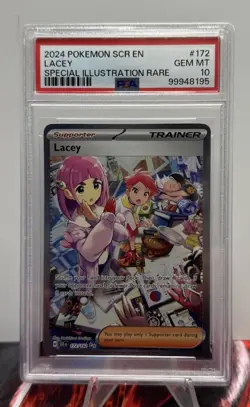 2024 Pokemon Stellar Crown Lacey #172 Special Illustration Rare PSA 10 - Image 1