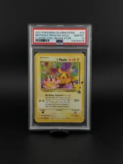Pokemon Birthday Pikachu Celebrations Classic Coll. Holo Promo #24 PSA 10 - Image 1