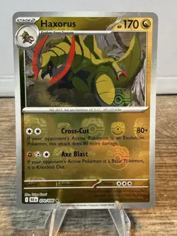 Haxorus Master Ball Pattern 070/086 Black Bolt Holo Pokemon TCG NM English - Image 1