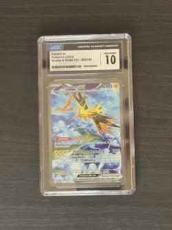 2023 Pokemon Zapdos ex 202/165 Scarlet & Violet 151 Illustration Rare CGC 10 - Image 1