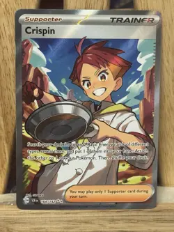 Crispin 164/142 Trainer Full Art Pokemon TCG Sv07: Stellar Crown NEAR MINT NM - Image 1
