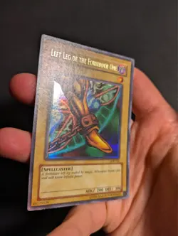 Yugioh Left Leg of the Forbidden One LOB-121 Ultra MISPRINT/FOIL SHIFT ERROR LP! - Image 4