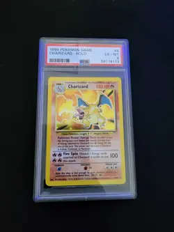 1999 Pokemon Game Charizard 4/102 Holo Base Set *RARE* PSA 6 - Image 1