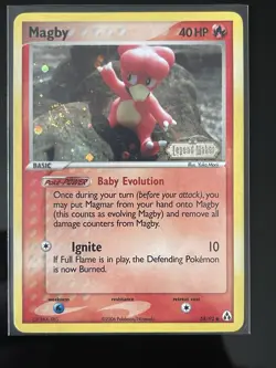 Pokemon Magby 58/92 Legend Maker 2006 Reverse Holo Stamped Common 40 HP - Image 1