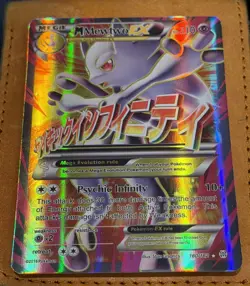 Pokemon M Mewtwo EX Mega Ultra Rare Full Art Holo 160/162 Breakthrough Card - Image 1
