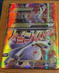 Pokemon M Mewtwo EX Mega Ultra Rare Full Art Holo 160/162 Breakthrough Card - Image 5