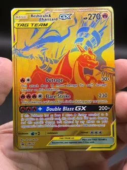 Reshiram & Charizard GX SM247 Sun & Moon Promo Tag Team Gold Pokemon NM - Image 3