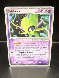 Pokemon TCG Celebi EX 17/17 Reverse Holo POP Series 2 2005 Swirl - Image 2