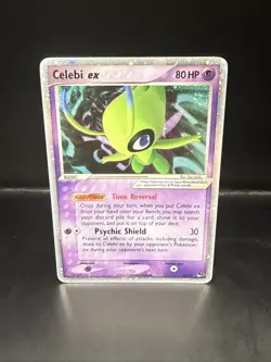 Pokemon TCG Celebi EX 17/17 Reverse Holo POP Series 2 2005 Swirl - Image 4