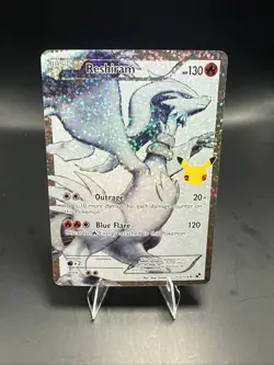 Pokemon Reshiram Full Art Holo Card 113/114 Celebrations Classic Collection B - Image 2