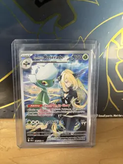 Pokemon TCG Destined Rivals Cynthia's Roserade Illustration Rare 184/182 - Image 1