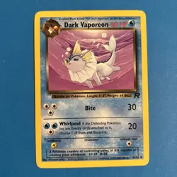 Dark Vaporeon 45/82 Team Rocket Pokemon TCG P-LP Great Condition - Image 1