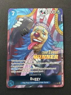 One Piece CCG Buggy OP10 Release Event Pre-release WINNER NM - Image 1