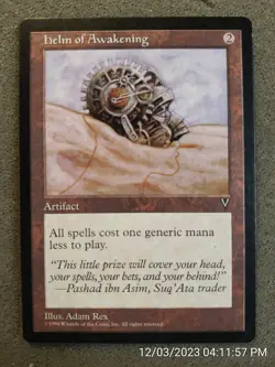 Helm of Awakening Visions UN-PLAYED Artifact MAGIC GATHERING CARD (DS3D1A2).... - Image 1