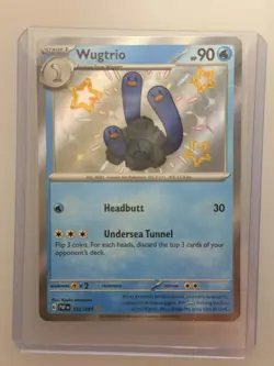 Pokemon 2024 Paldean Fates Wugtrio 122/91 Holo Rare Baby Shiny NM 122/091 - Image 1
