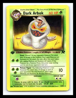 💥 DARK ARBOK 1ST EDITION Non Holo # 19/82 | TEAM ROCKET SET | Pokemon 2000 - Image 1