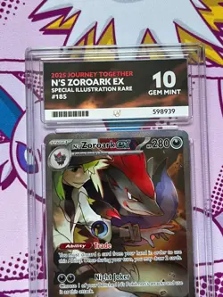 Pokemon TCG - N's Zoroark ex Card 185/159 - Journey Together - Graded - ACE 10 - Image 2