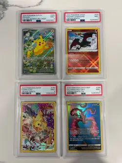 4x POKEMON PSA 9 Pikachu Paldea Promo 160 secret Crown Zenith Charizard Moltres - Image 1