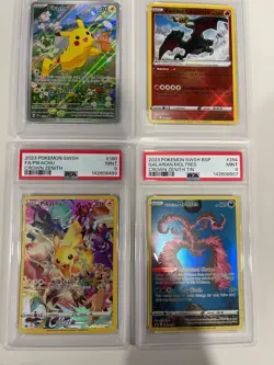 4x POKEMON PSA 9 Pikachu Paldea Promo 160 secret Crown Zenith Charizard Moltres - Image 3
