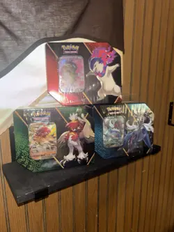 Pokemon TCG: Divergent Powers Tins Set of 3 Sealed: Decidueye Samurot Typhlosion - Image 1