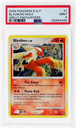 2008 Pokemon Diamond and Pearl Great Encounters Blaziken Holo #1 PSA 9 - Image 1