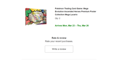 Pokemon TCG Mega Lucario Premium Poster Collection Ascended Heroes PREORDER - Image 4