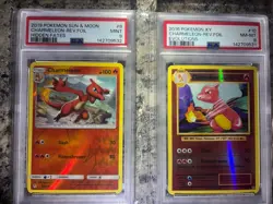 2019 Pokemon Hidden Fates Charmeleon Reverse Holo #8/68 PSA 9 & Xy 10/108 PSA8! - Image 1