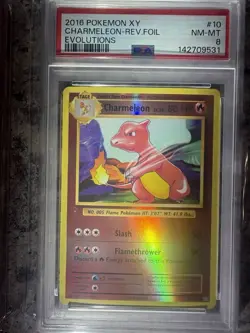 2019 Pokemon Hidden Fates Charmeleon Reverse Holo #8/68 PSA 9 & Xy 10/108 PSA8! - Image 3