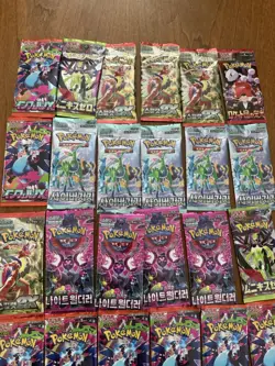 25 Pokemon TCG Cards Booster Pack Lot SEALED Korean & Japanese Packs - Image 2