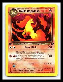 💥 DARK RAPIDASH 1ST EDITION Non Holo # 44/82 | TEAM ROCKET SET | Pokemon 2000 - Image 1