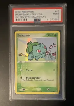 Pokemon Bulbasaur EX Crystal Guardians #45 Reverse Holo PSA 9 2006 English - Image 1