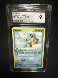 2006 POKEMON POP SERIES 4 #14 SQUIRTLE CGC 9 - Image 1