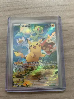 Pokemon Card TCG Pikachu Scarlet and Violet Black Star Promo SVP 027 - Image 1
