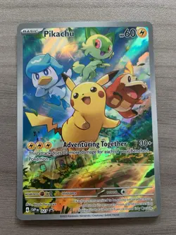Pokemon Card TCG Pikachu Scarlet and Violet Black Star Promo SVP 027 - Image 2