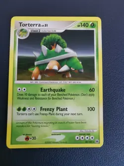 Pokemon Card Torterra 30/100 D&P Majestic Dawn Non-Holo Rare - Image 1