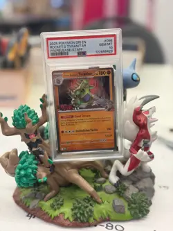 Pokemon 2025 Dri-Destined Rivals Prerelease Staff Team Rocket's Tyranitar PSA 10 - Image 1