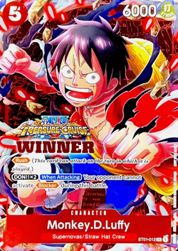 Monkey D. Luffy WINNER ANNIVERSARY PROMO Alt Art ST01-012 One Piece TCG NM - Image 1