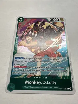 One Piece CCG Monkey.D.Luffy OP14-034 Rare Foil Holo Card TCG - Image 1