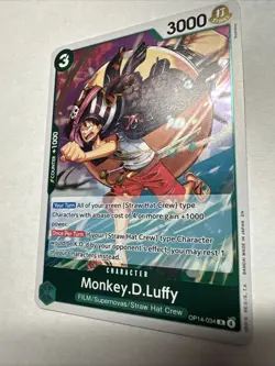 One Piece CCG Monkey.D.Luffy OP14-034 Rare Foil Holo Card TCG - Image 3