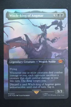 MTG WITCH-KING OF ANGMAR BORDERLESS FOIL The Lord of the Rings LP - Image 1