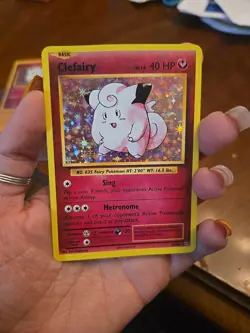 Pokemon XY Evolutions Clefairy Reverse Holo 2016 #63/108 - Image 1