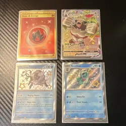 Pokemon TCG SV3a Holo Lot - Rillaboom VMAX, Arctibax, Tauros, Basic Energy - Image 2