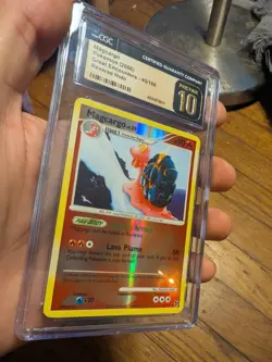 (POP 11) CGC 10 PRISTINE Pokemon Magcargo Reverse Holo 45/106 Encounters pokemon - Image 2
